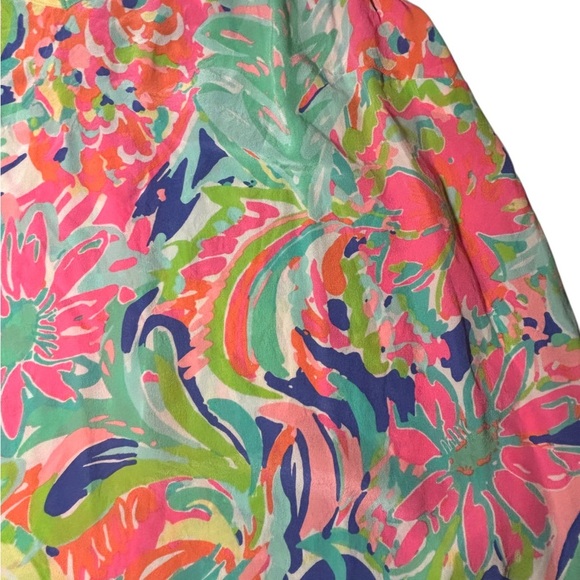 Lilly Pulitzer Zoe Silk Sleeveless Top Casa Banana , Size Large - Picture 4 of 5